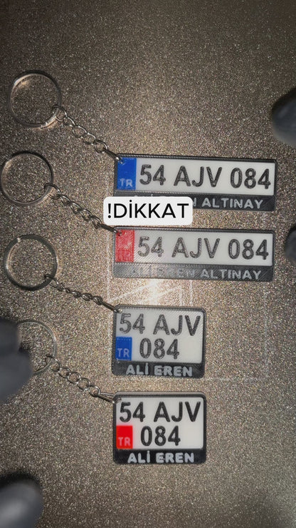 Çift Taraflı Plaka Anahtarlık